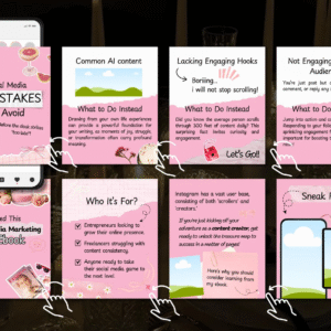 100 Aesthetic Pink Instagram Carousel Templates