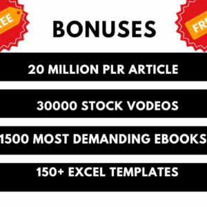 1 Million+ Ebooks + 1 Million PLR Articles Bonus with reseller rights